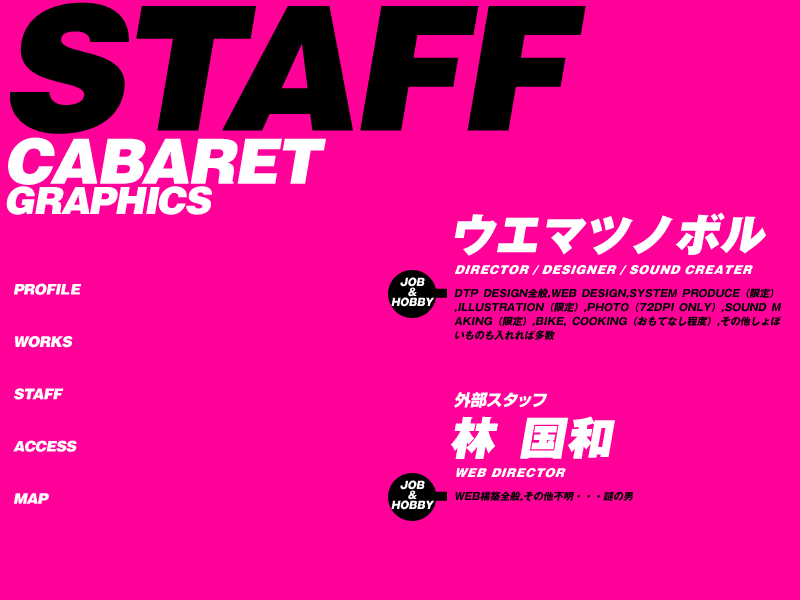 CABARET GRAPHICS/STAFF
